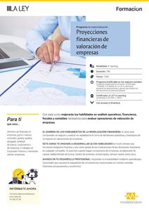 Programa de especialización: Proyecciones financieras de valoración de empresas.