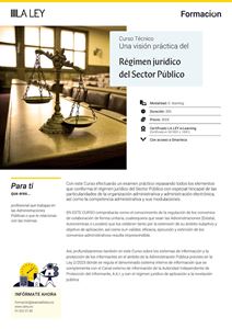 Curso técnico: Una visión práctica del Régimen jurídico del Sector Público