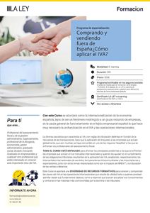 Programa de especialización: Comprando y vendiendo fuera de España ¿Cómo aplicar el IVA?