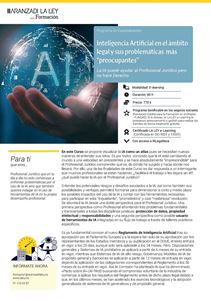 Programa de especialización: Inteligencia Artificial en el ámbito legal y sus problemáticas más "preocupantes"