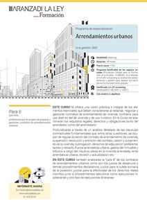 Programa de especialización: Arrendamientos urbanos-Edición Bonificable